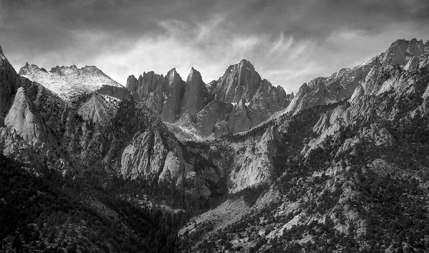 Mount-Whitney-Wilderness-California-American-Photography-black-and-white-mono-rocks-Lindsay_Robertson