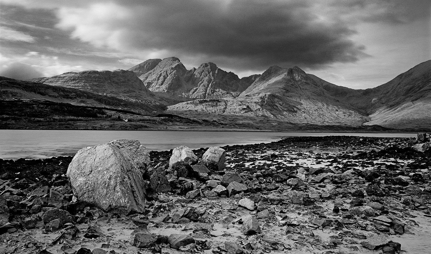 Cuillin_Mountains_Isle_of_Skye-Cuilins_Scotland-Scottish_landscape-Photography-black_and_white-Loch-Lindsay_Robertson