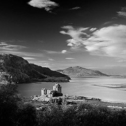 Eilen-Donan, Castle, Scotland, art, photography, landscape, clouds